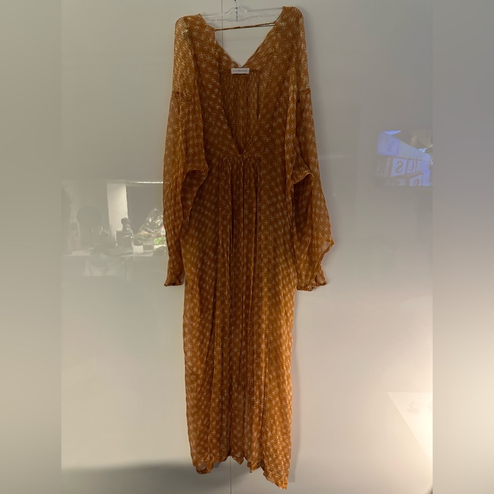 Cloe Cassandro-Maxi Long Sleeve Dress Semi Mesh